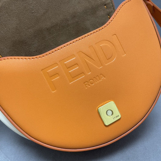Fendi Moonlight Clementine Orange Satchel Crossbody Bag