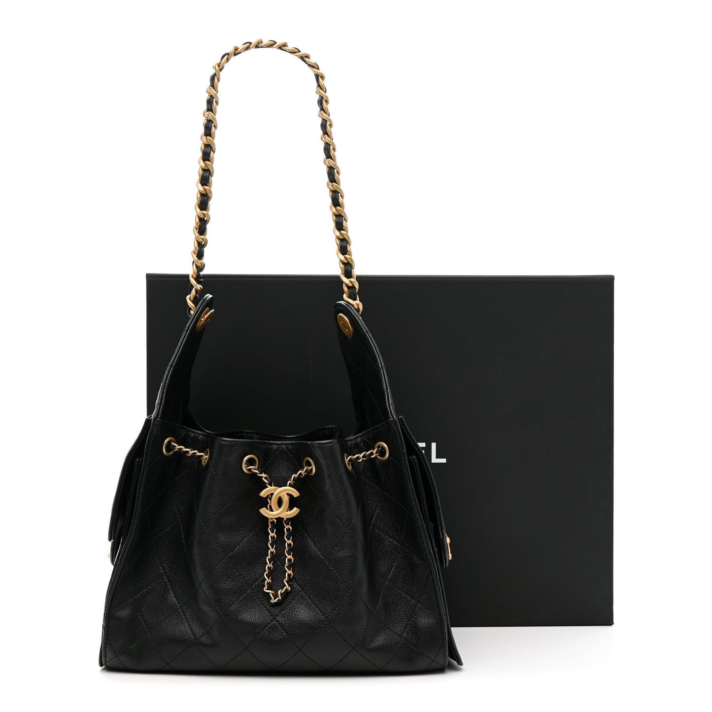 Caviar Quilted Small Chanel 25 Handbag Black
