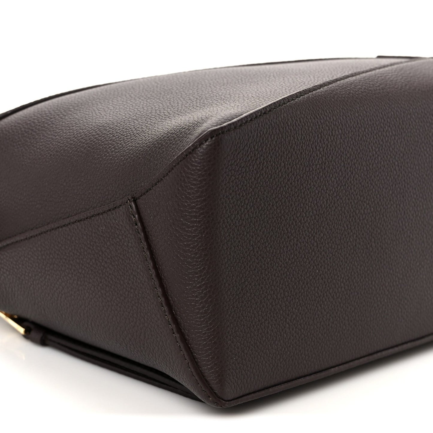 Soft Grained Calfskin Small Puzzle Edge Bag Dark Chestnut