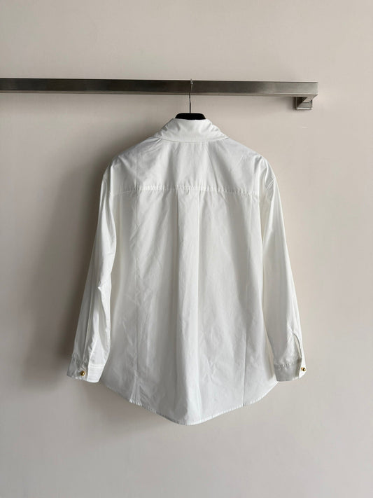 Celine 26SS White Double-pocket Shirt White in Cotton 943328