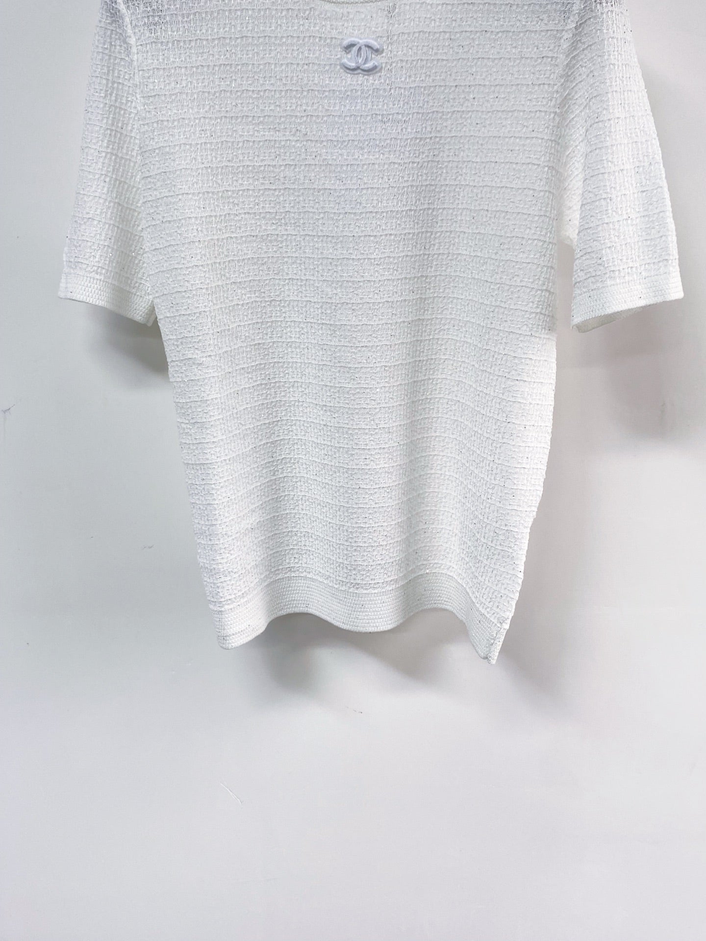 Chanel Short-Sleeve T-Shirt White in Tencel 125447