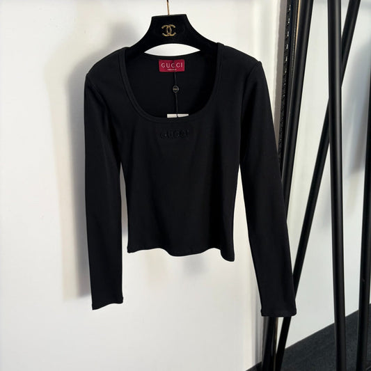 GG Slim Fit Long Sleeve Base Layer Top in Cotton