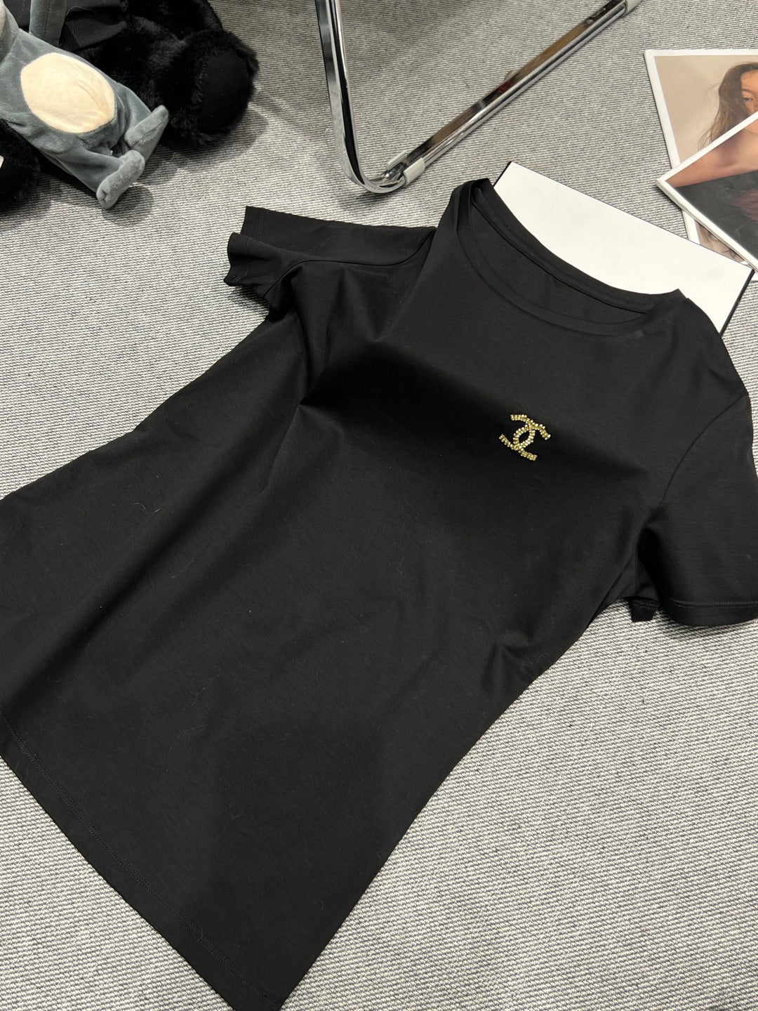 Chanel 26 Classic Crew Neck Black in Cotton 161759