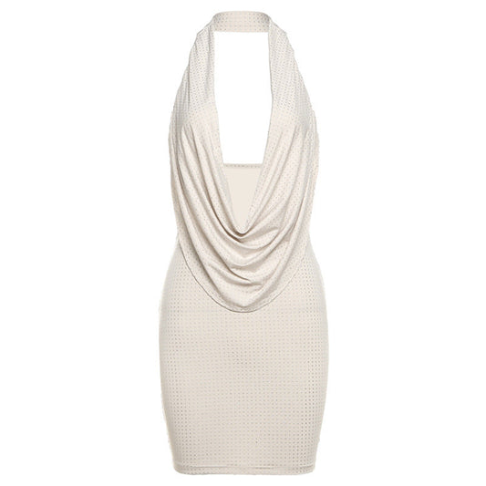 Seductive Halter Backless Sheath Dress