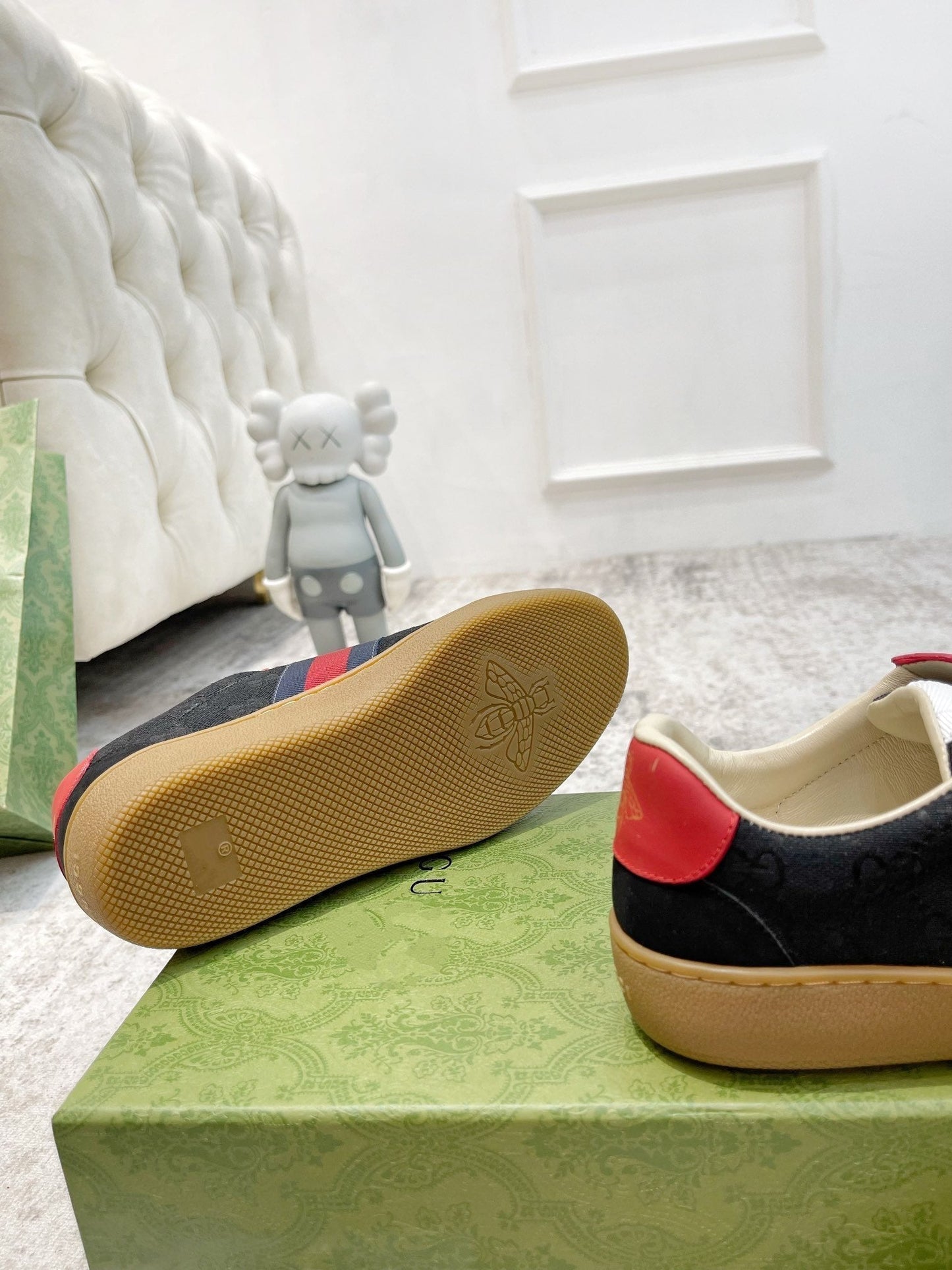 GG SNEAKERS ARDESIA BLACK RED LEATHER