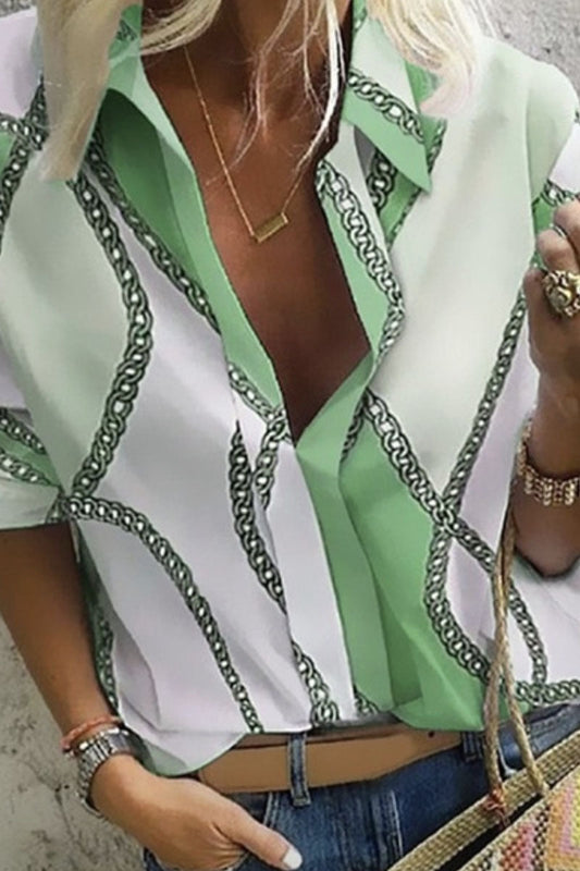 Blusas de cuello vuelto con estampado urbano de moda (5 colores)