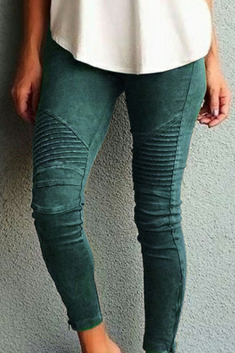 Pantalones deportivos de moda, ajustados, de cintura media, lisos (10 colores)