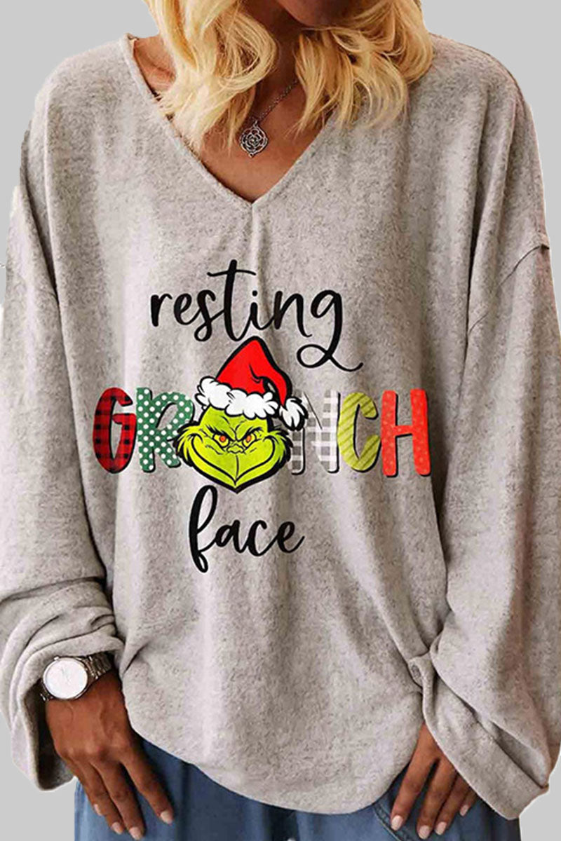 Camisetas con cuello en V dividido y estampado urbano de moda