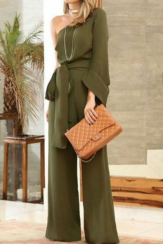 Monos rectos de un solo hombro de moda