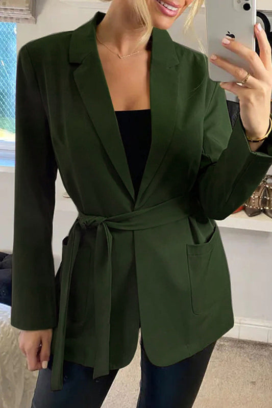 Prendas de abrigo de moda con cuello vuelto y bolsillos sólidos (3 colores)