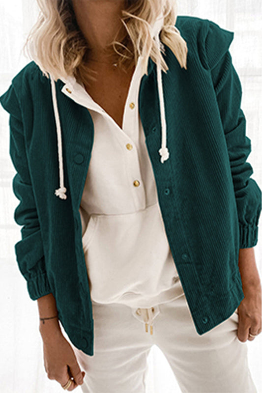 Prenda exterior informal de cuello vuelto con hebilla y retazos lisos (5 colores)