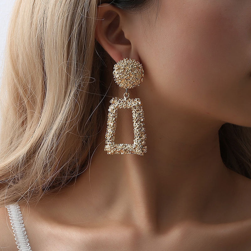 Pendientes de patchwork lisos Simplicity para fiestas diarias