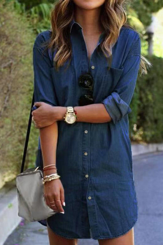 Blusas de cuello vuelto con patchwork liso de Street Simplicity