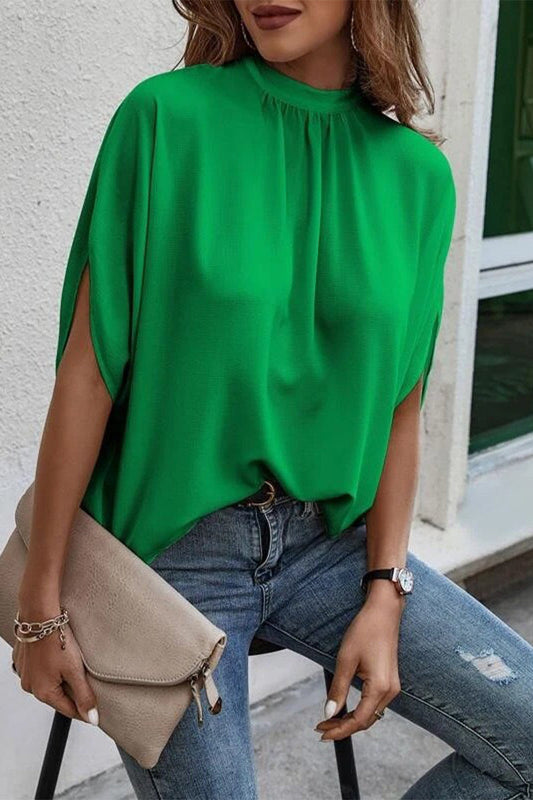 Blusas elegantes con cuello redondo y estampado de patchwork (10 colores)