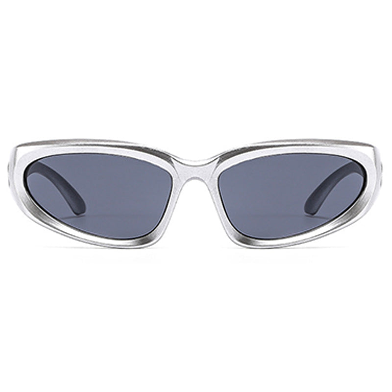 Gafas de sol informales de uso diario con diseño de patchwork liso