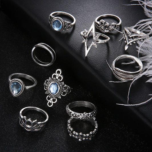 Anillos vintage de once piezas (sujeto al objeto real)