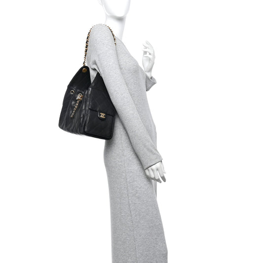 Caviar Quilted Small Chanel 25 Handbag Black