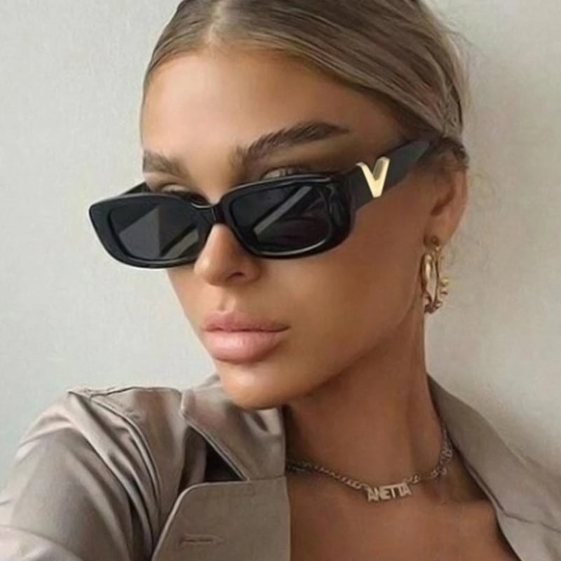Gafas de sol informales de uso diario con parches sólidos