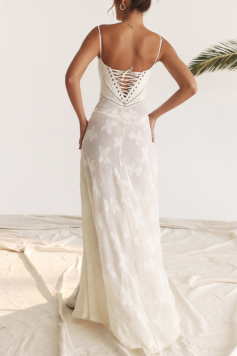 Vestidos elegantes de celebridades con encaje liso, frenillo, espalda descubierta, cuello cuadrado y tirantes