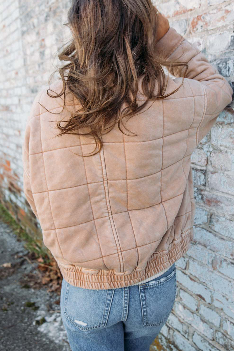 Prendas de abrigo informales de cuello mandarín con cremallera y patchwork para uso diario (8 colores)