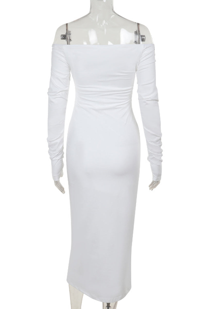 Vestidos sexis de patchwork con espalda descubierta, fruncidos y escote en V profundo con falda cruzada