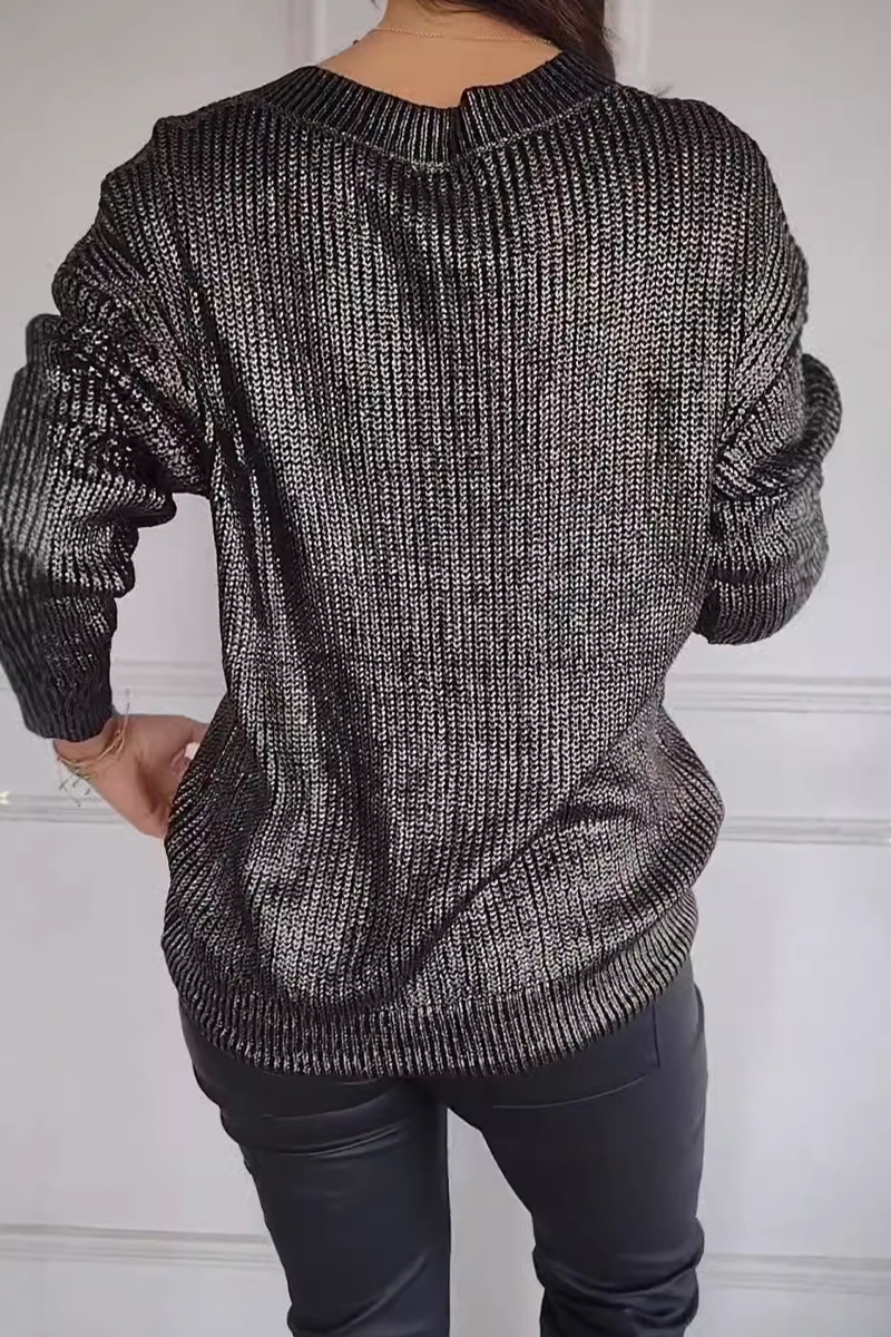 Suéteres casuales de cuello en V con patchwork para uso diario (5 colores)