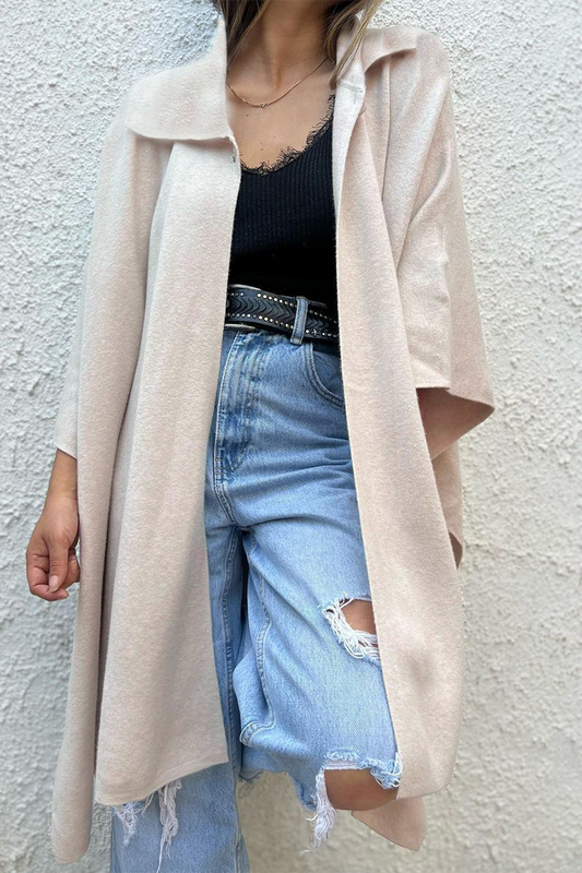 Prendas de abrigo informales con botones y cuello vuelto (5 colores)