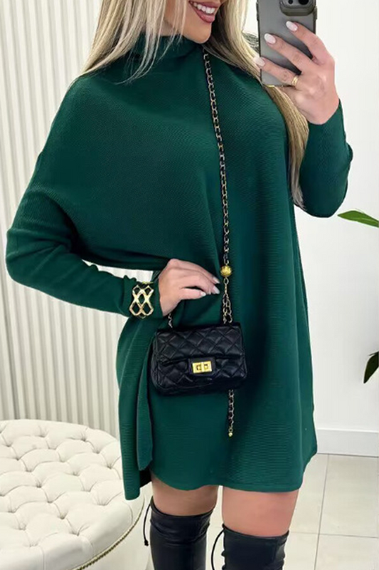 Suéteres casuales de cuello alto de color sólido para uso diario (3 colores)