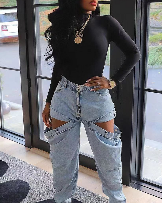 Casual Hollow Jeans