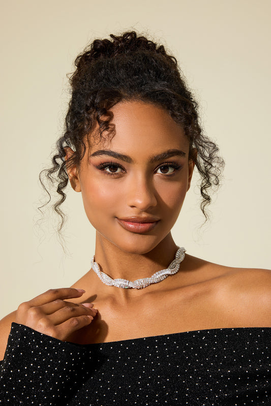 Rhinestone Wrap Necklace