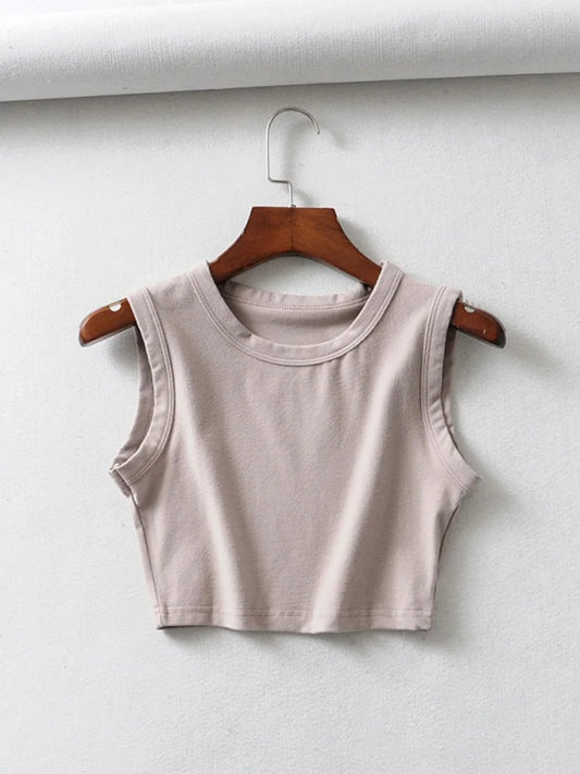 2025 Summer vintage white crop tops women biker black punk sexy tank top korean streetwear cropped sleeveless top feminino