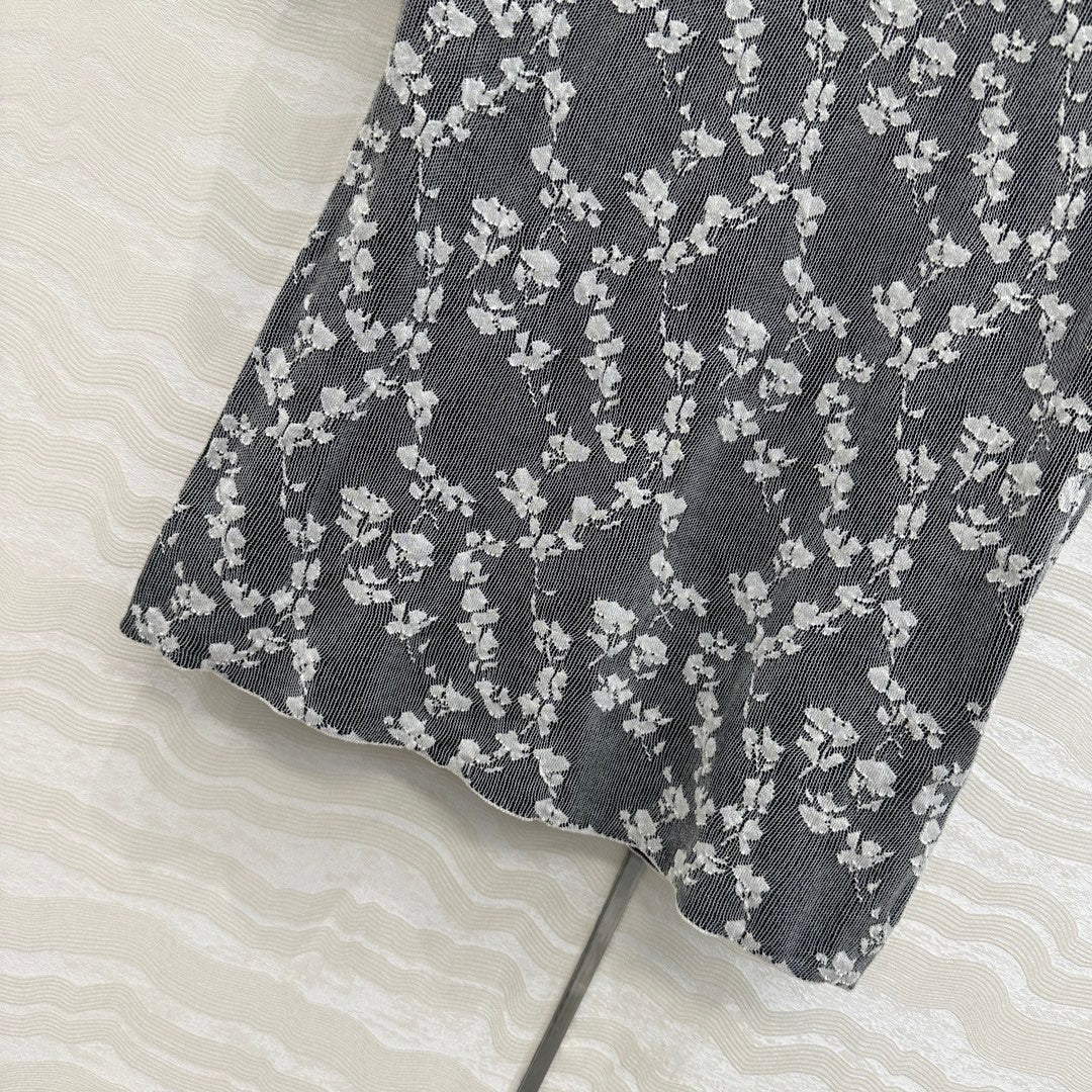 Fendi Knitted Top Dark Gray Cotton Viscose