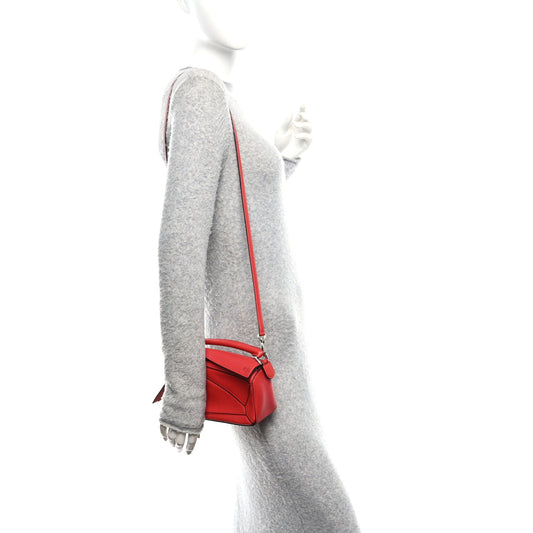 Calfskin Mini Puzzle Bag Pomodoro