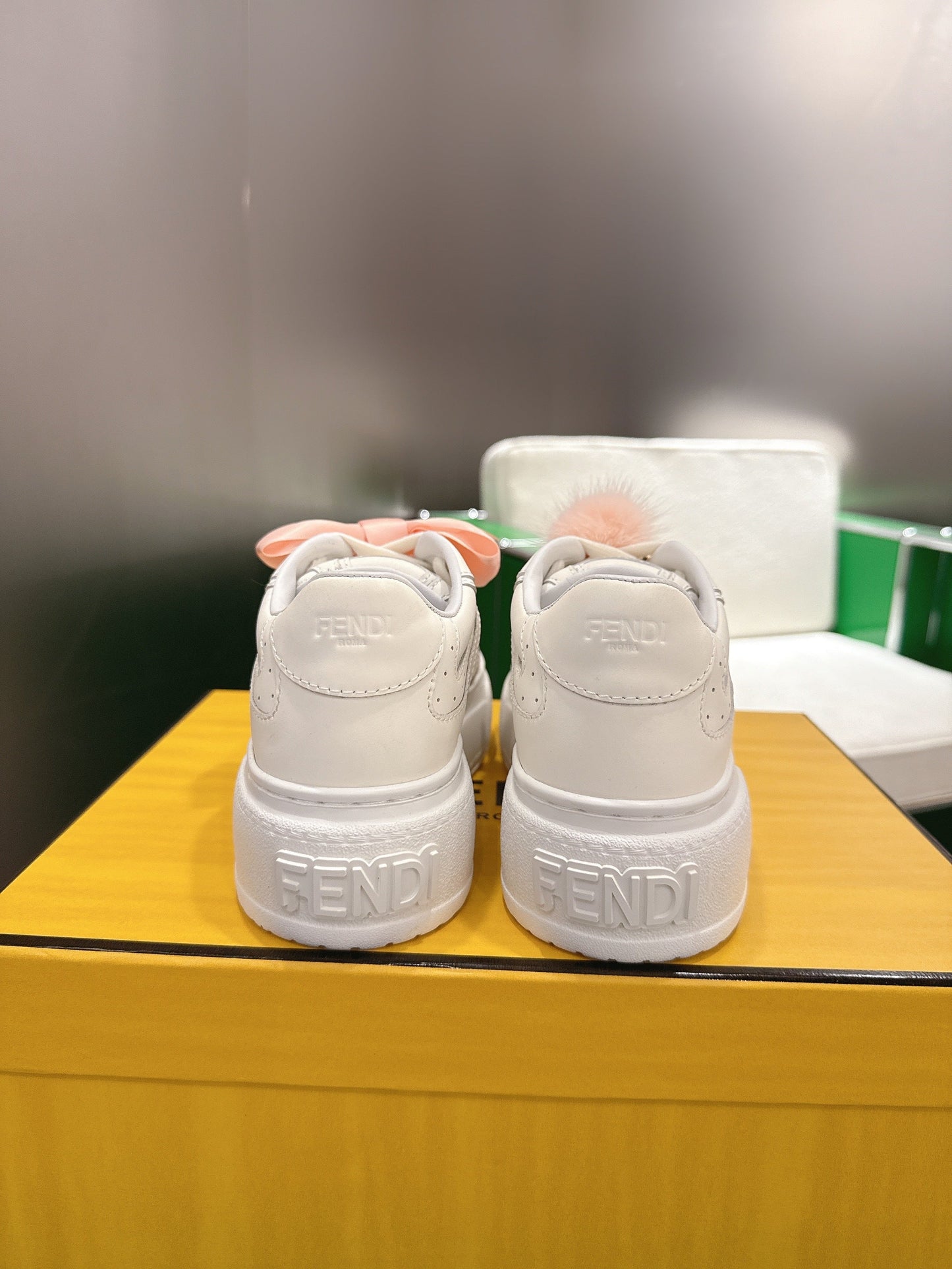 Fendi 2025 Match Platform Sneakers White Leather 562575