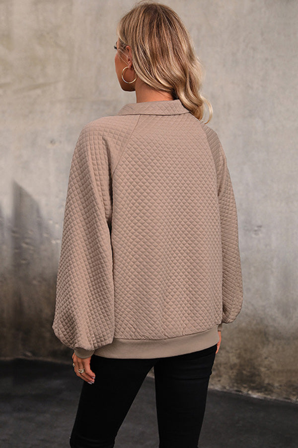 Sudadera con solapa texturizada