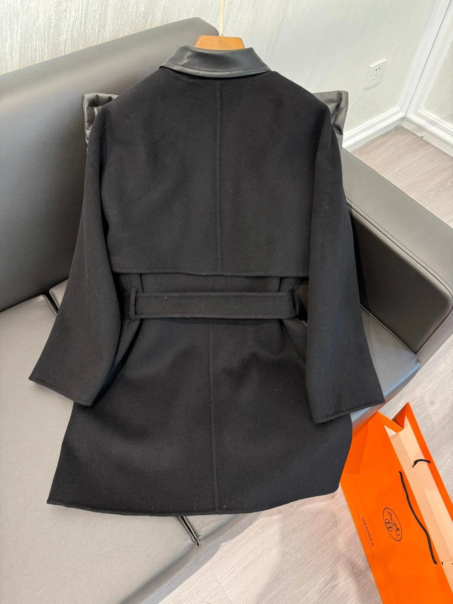 HERMES 25S MID-LENGTH CASHMERE COAT 283