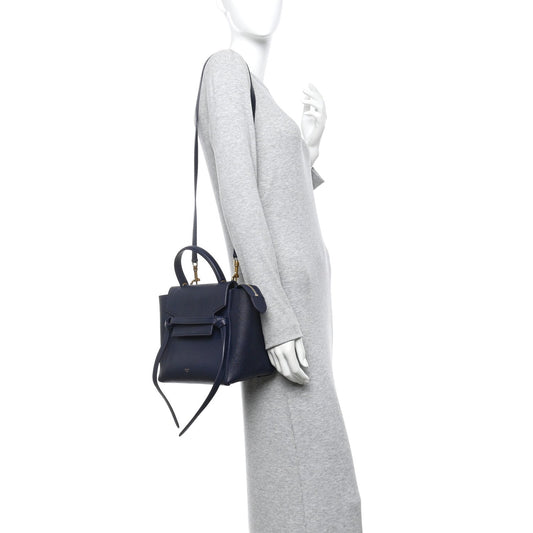 Grained Calfskin Micro Belt Bag Midnight