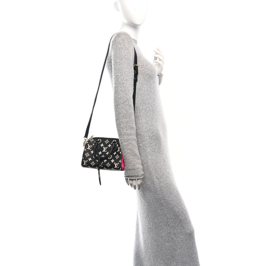 Empreinte Monogram Spring in the City Speedy Bandouliere 20 Black White Pink