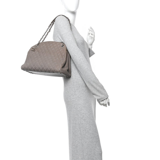 Caviar Quilted Large Just Mademoiselle Beige