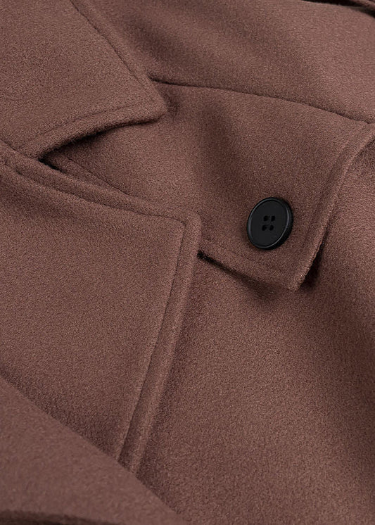 Aubryn - Cropped Wool Blend Belted Trench Jacket
