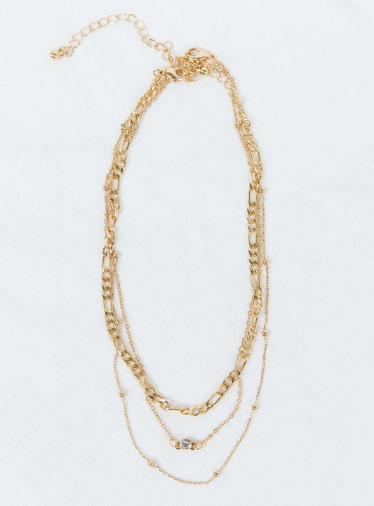 Elkie Dainty Necklace Set Gold