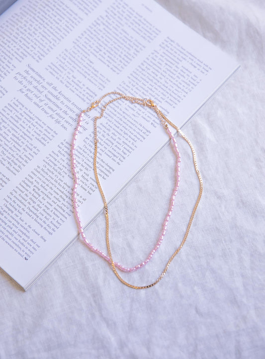 In The Zone Necklace Set Pink