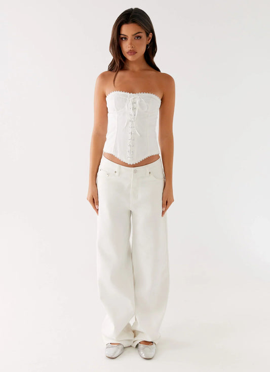 Tory Bustier Top - Ivory