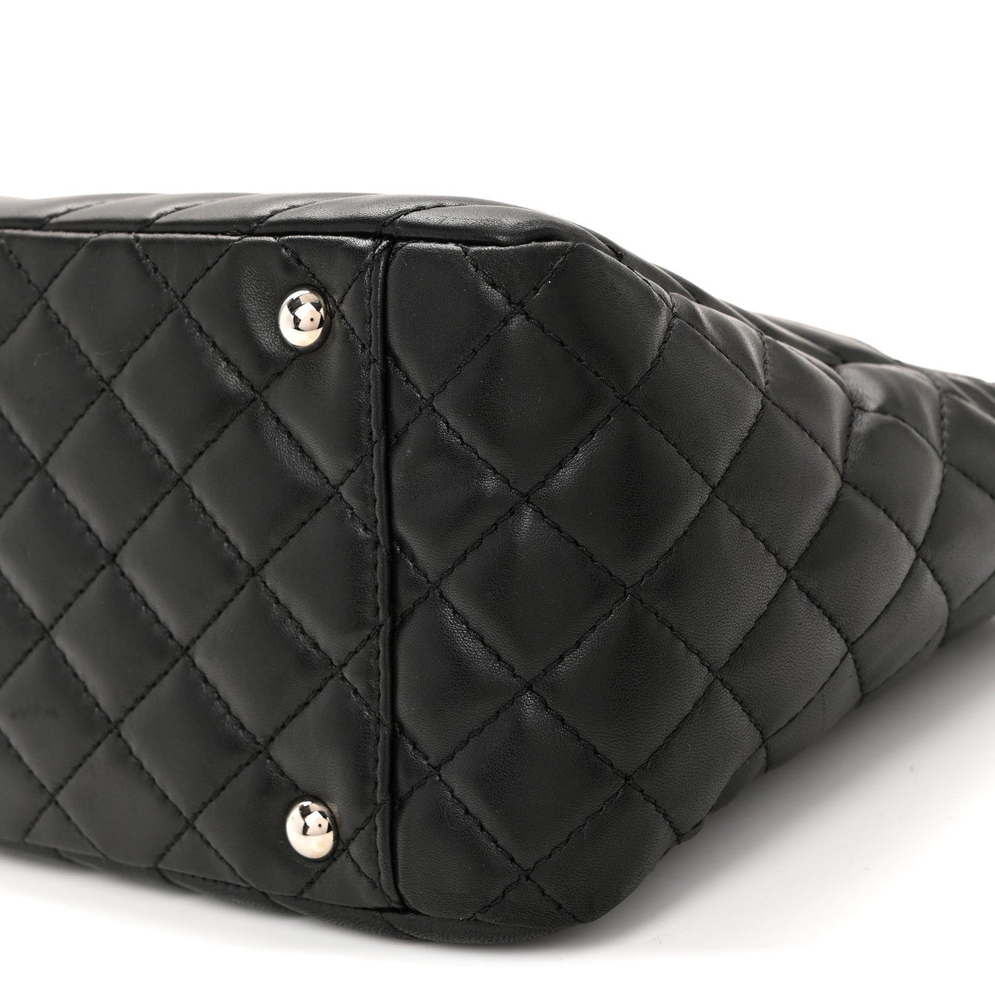 Lambskin Surpique Chevron Small Tote Black