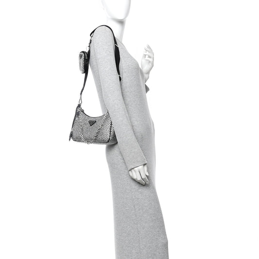 Satin Crystal Re-Edition 2005 Shoulder Bag Cristal