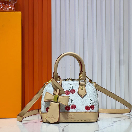 LOUIS VUITTON X TAKASHI MURAKAMI MONOGRAM CERISE ALMA BB WHITE 18CM M14238