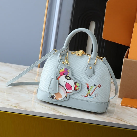 LOUIS VUITTON X MURAKAMI ALMA BB WASHED BLUE 23CM M14197