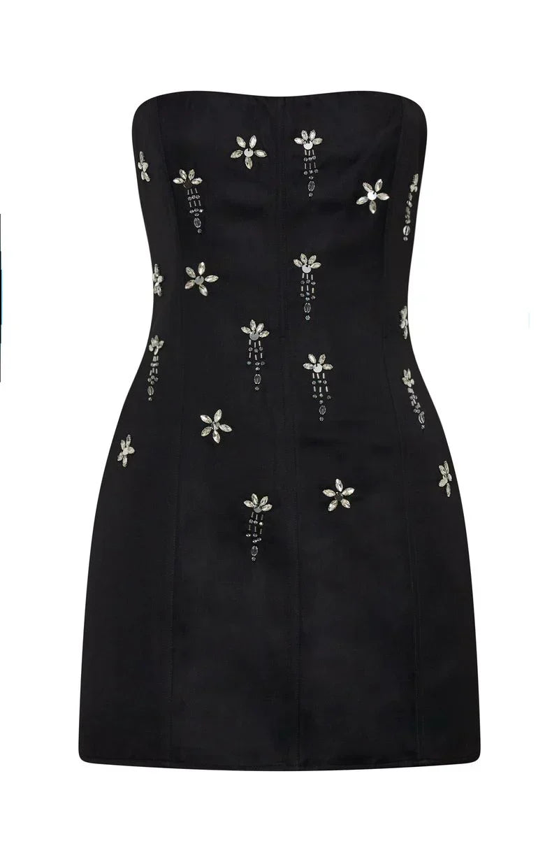 Savage Lust Strapless Mini Dress Black