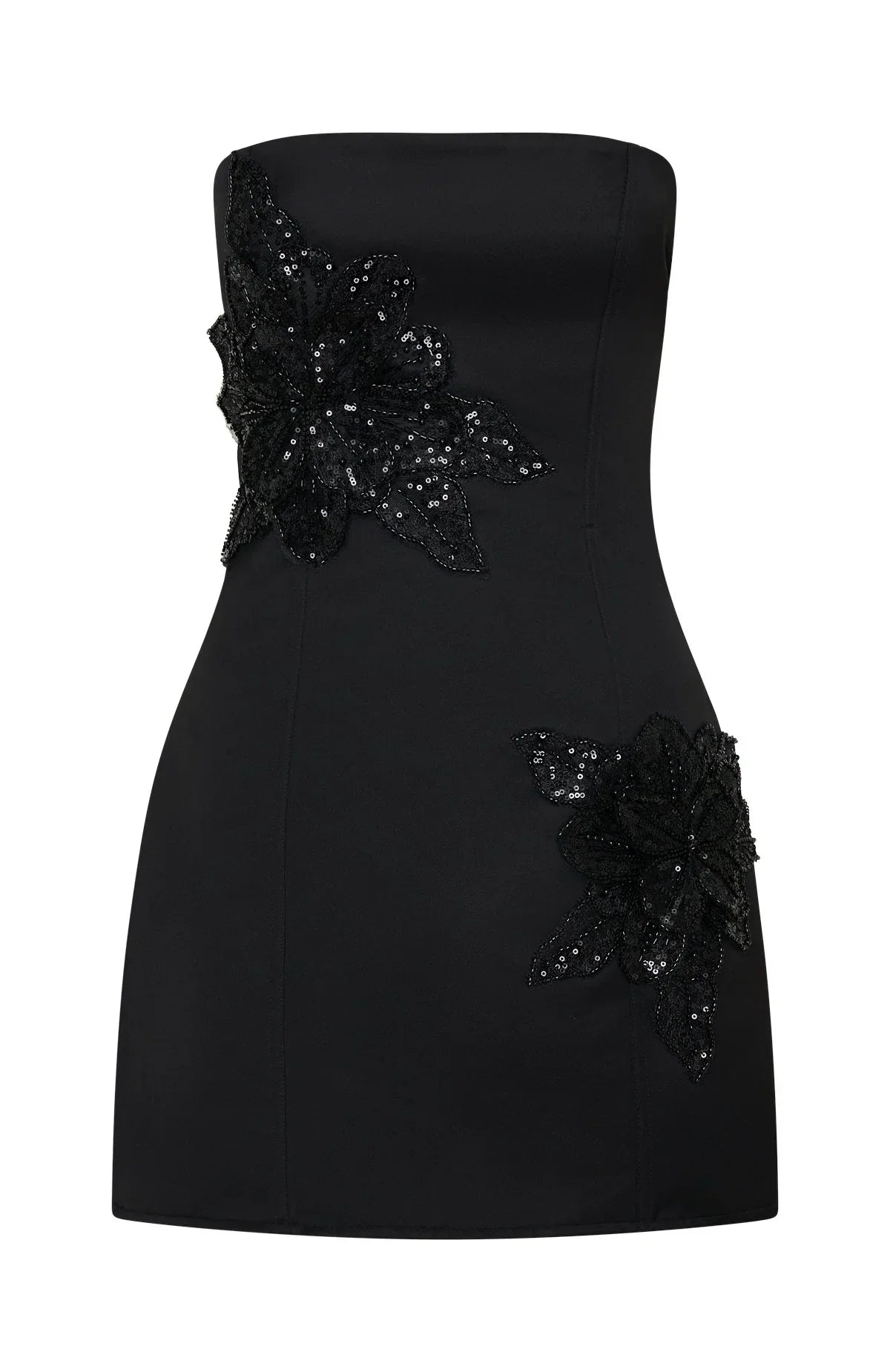 Rendezvous Strapless Mini Dress Black