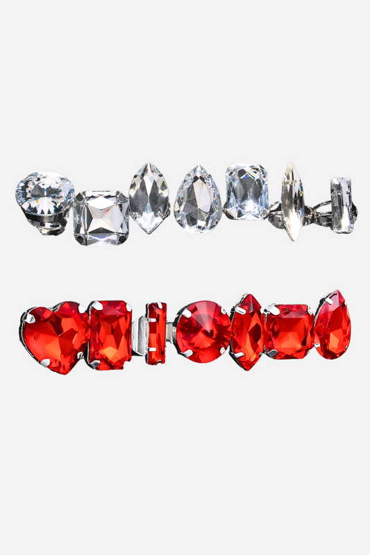 Juego de 7 anillos de cristal Dana
